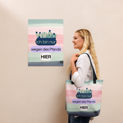 NZS Tote Bag „Ich bin nur wegen des Pfandes hier“ 🥤